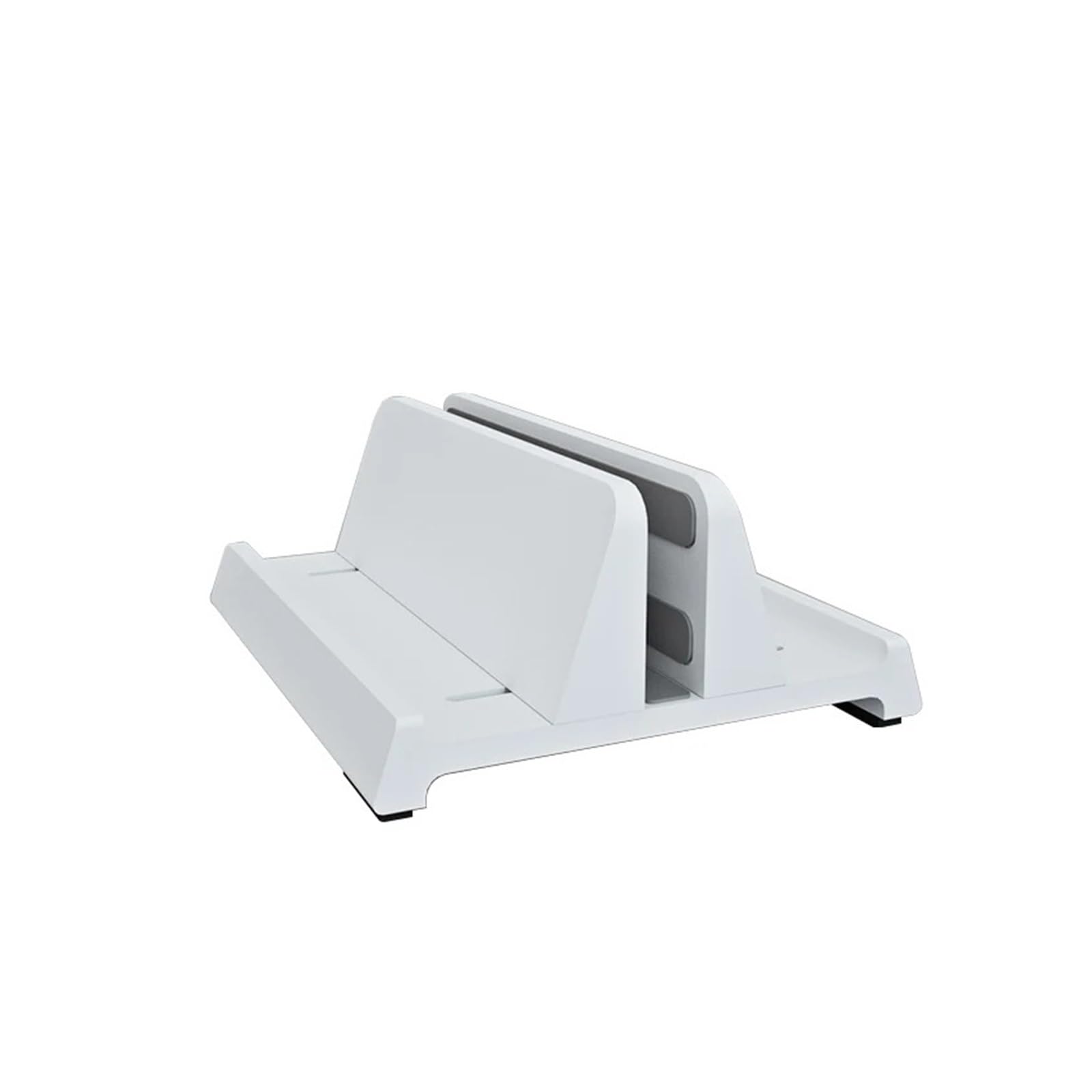 Support vertical pour ordinateur portable bureau épuré blanc antidérapant
