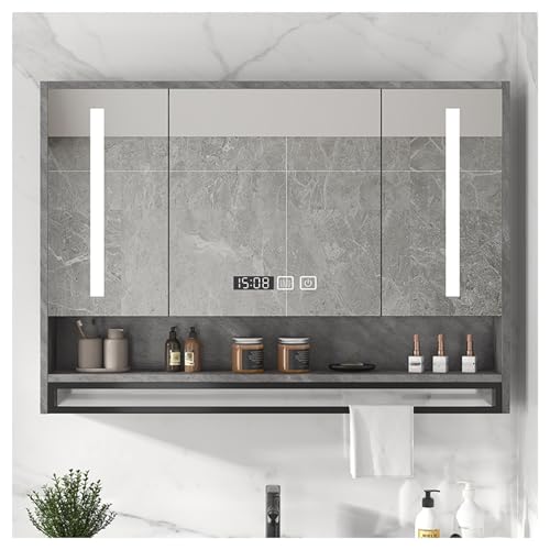 LED Bathroom Medicine Cabinet 2-Door Wall Storage nizer Stylish Armoire de Toilette for Modern Bathrooms Space-Saving Pharmacy Cabinet with Mirror