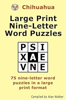 Paperback Chihuahua Large Print Nine-Letter Word Puzzles [Large Print] Book