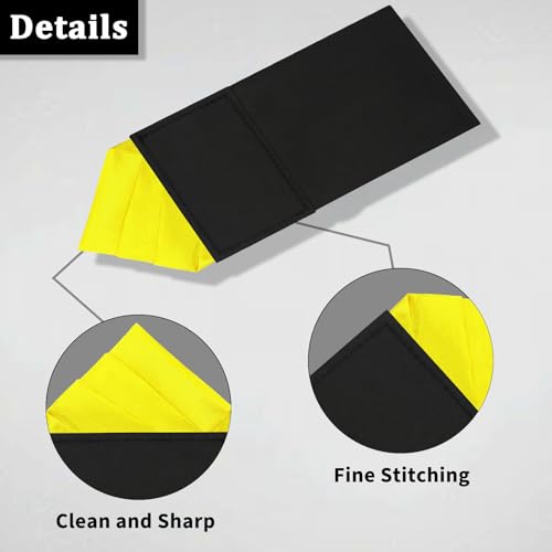 Image of Mens Pre-Folded Pocket Squares on Card Pocket Handkerchief for Suit Accessories
