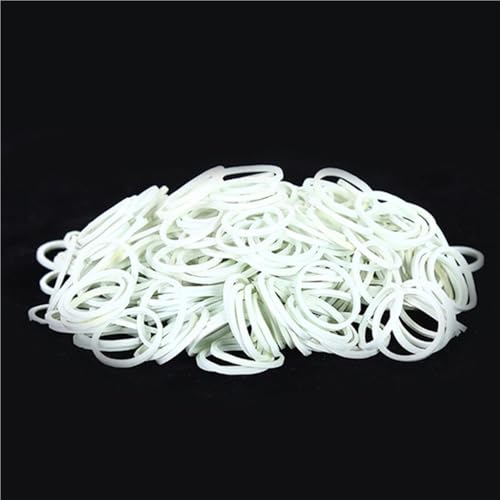 100pcs White Office Rubber Ring, Rubber Bands 16 * 1.4mm, Strong Elastic Bands, Stationery Holder Band Loop Office Supplies