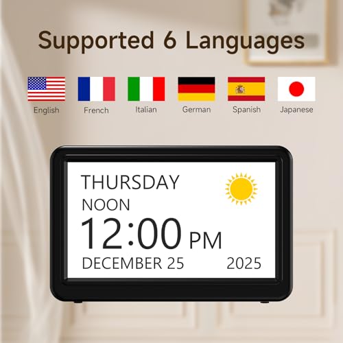 Raynic 7-Inch Date Clock 20 Alarms