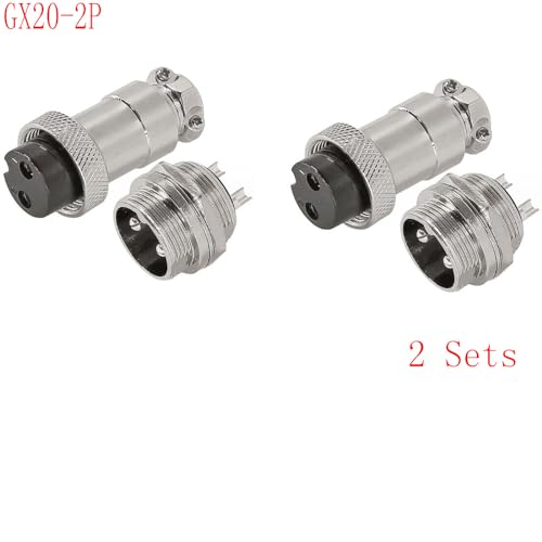 Conector avión 20mm 2 pines macho/hembra GX20-2P set 2 miniatura 3