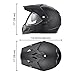 AHR Full Face Motorcycle Helmet Matte Black Dual Sport Motorcycle Helmet with Sun Visor for Offroad Bike Motocross ATV, X-Large