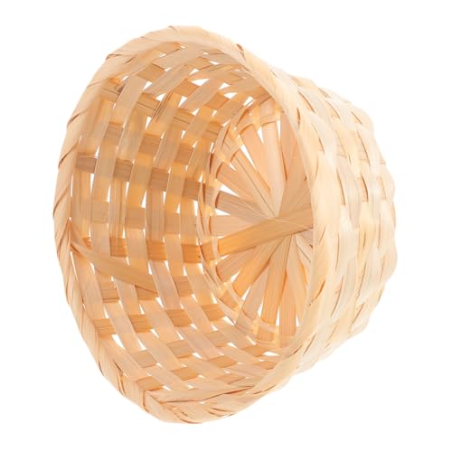 FUNOMOCYA Khaki Storage Organizer Woven Fruit Basket Bread Basket Sundry Basket