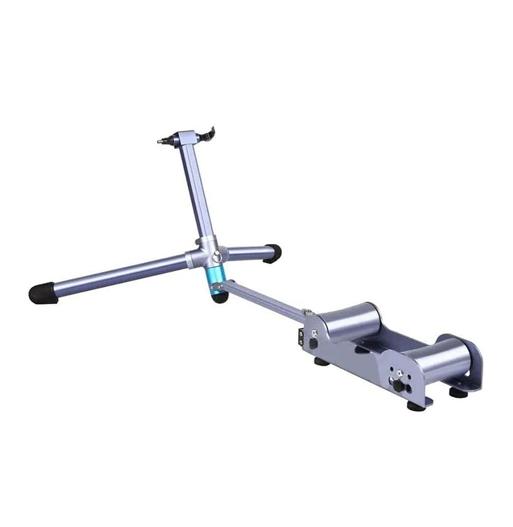 Bike Trainer Stand Indoor Riding Steel Pieghevole Bicycle Trainers Road Bicycle Esercizio Stand 4 velocità Resistenza Magnetica Stand per Biciclette da Strada e Montagna