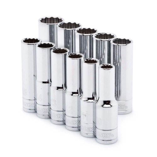 Husky 1/2 in. Drive Metric Deep Socket Set (11-Piece)