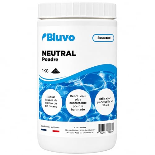 Neutralisant Chlore et Brome Piscine 1KG – Neutral Poudre | Réduit l’Excès de Désinfectant | Équilibre Eau Après Surdosage | Conditionné en France