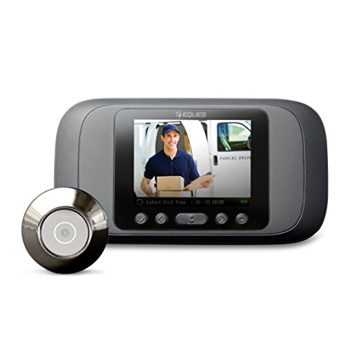 Eques Digital Door Viewer - LCD Security Camera Monitor Video Record Photo Shooting (No Night Vision, No PIR Motion Sensor)