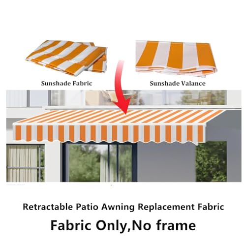 Pare-soleil de rechange rétractable 2x1,5 m en toile jaune de store - 3