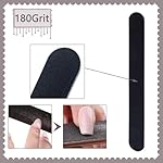 20 Pack 100/180 Grit Nail Files, Black Professional Reusable Emery Boards Nail File, Manicure Tool Suitable for Both Acrylic and Natural Nails - Image 3