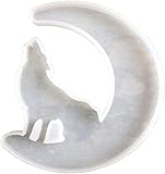 1 moule en silicone en résine époxy en forme de croissants, moule créatif pour lune, loup, lune, queue de sirène (loup)