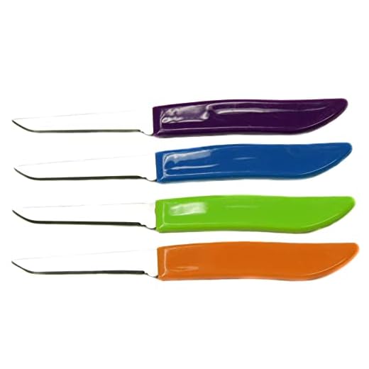 Chef Craft 2.5 Inch Blade Multi- Color Paring Knife Set Of 4