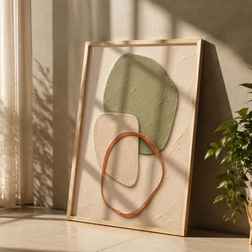 Image of kotart Decorative Boho Wall Art Painting With Frame | Boho Painting For Living Room Bed Room Hotel Wall Decor Digital Reprint (26X38 inch)