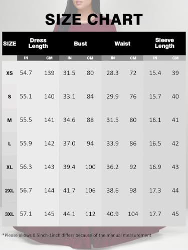 Image of Plus Size Maxi Dress for Women V Neck 3 /4 Sleeve Wrap Dress