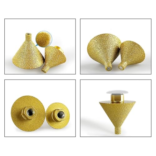 Image of AASONS Diamond Round Conical Bevelling Chamfer Bit Bevel Enlarge Hole Polishing Milling Countersink For 4 inch Angle Grinders M10 Thread Ceramic Marble Porcelain Masonry Grinding Work (38mm)