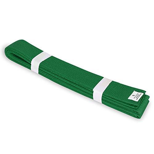 MACS Martial Arts Solid Color Karate Belt (Size 0-8) (Green, 7)