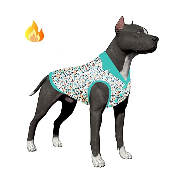 LovinPet Large Dog Sweaters Doberman – Flussy Fabric Blushing Dots Little Garden White Prints Dog Clothes, Update Sweater for Dogs, Cozy Dog Winter Coat for Cold Weather Using,XL LovinPet Large Dog Sweaters Doberman – Flussy Fabric Blushing Dots Little Garden White Prints Dog Clothes, Update Sweater for Dogs, Cozy Dog Winter Coat for Cold Weather Using,XL