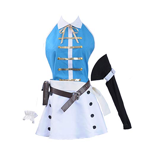Cos-Love Women Fairy Tail Lucy Heartfilia Cosplay Dress Costume Cos Halloween Anime Full Set Outfit Blue Cos-Love Women Fairy Tail Lucy Heartfilia Cosplay Dress Costume Cos Halloween Anime Full Set Outfit Blue