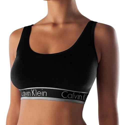 CALVIN KLEIN CK Top Regata Underwear Algodão Cotton Feminino Adulto, Preto, M