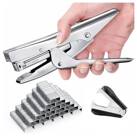Stapler Heavy Duty with 1000 Staples and Staples Remover Set 20 Sheets Desktop Office Work Student Teacher Large Capacity No Jam Professional Standard 24/6 Metal