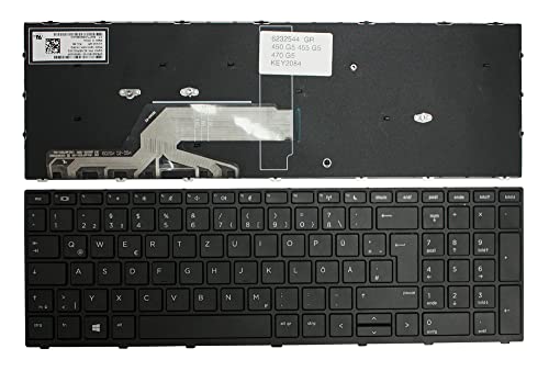 Clavier pour HP ProBook 450 G5 de rechange azerty allemand noir avec cadre