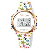 Blekon Original Outdoor Sport Watches Alarm Clock Waterproof Digital Watch (Floral)