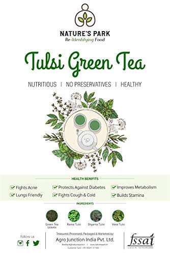 Image of NATURE'S PARK TULSI GREEN TEA (Basil), 20 Tea Bags)