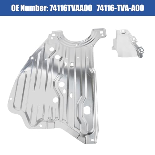 Image of Engine Splash Guard Shield Under Car Shield Cover Compatible with Honda Accord 2018 2019 2020 2021 2022,74116-TVA-A00 74116TVAA00 Engine Splash Guard,Aluminum Engine Case Guard