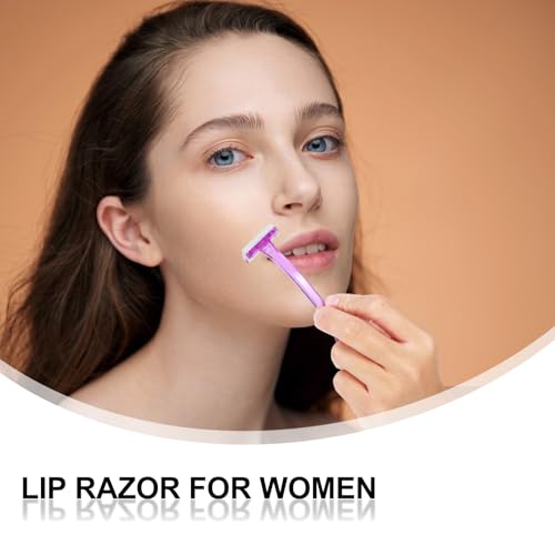 Thinp 12 Pcs Eyebrow Razor,Eyebrow Trimmer Razors for Women Makeup Eyebrow Razor for Women T Shape Shaver for Eye Brow Stainless Steel Mini Razor with Cover Mini Portable Eyebrow Shaver(Purple) - Image 6