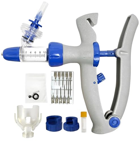 Pistola de InyeccióN para aves de Corral, Jeringa para Ganado con Botella, Inyector AutomáTico de PrecisióN para Jeringas Continuas para Animales, Reutilizable(A-10ml)