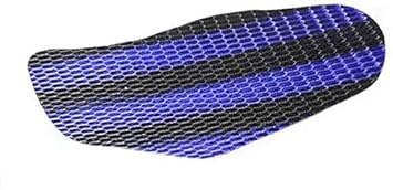MIZZEO Bike Stretchable Net Seat Cover for Bajaj CT 100 (Black and Blue)