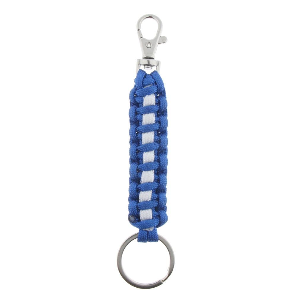 UJEAVETTEUJEAVETTE® Outdoor Emergency Kit Paracord Key Chain Ring Rope Parachute Cord Lanyard Blue