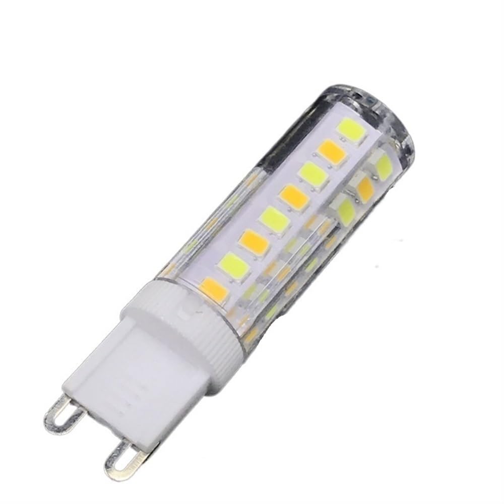 HHF Illuminazione Domestica, Confezione da 20, Sorgente Luminosa a LED G9 220V 52LED-2835SMD 5/6W Sorgente Luminosa in Ceramica Tricolore con Altezza del Coperchio in PC(G9 6W)