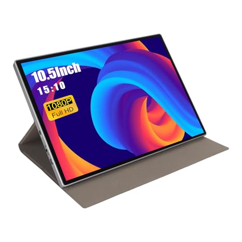 Monitor Portatile 1080P Ultrasottile - Display IPS pc Telefono Box PS - Connettività C e Schermo Mobile Esterno in modalità Verticale full-hd 10.5 pollici hdmi usb