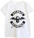 Avenged Sevenfold - Unisex Moto Seal T-Shirt, Licensed Band Graphic T-Shirts by Rock Off, Color White, Licensed Band Graphic T-Shirts by Rock Off, Size: Small