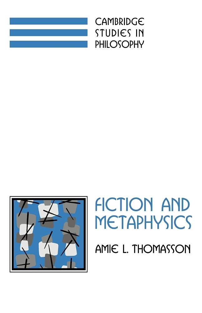 Fiction and Metaphysics Thomasson Paperback Cambridge University Press