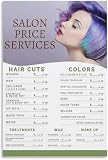 Beauty Salon Price List Poster Hair Salon Price Service Wall Art Beauty Barber Shop Poster Canvas (Poster 24x36)