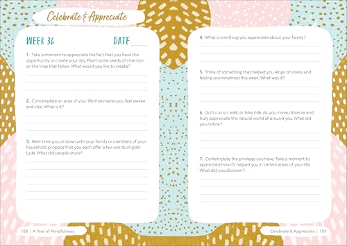 A Year of Mindfulness: 52-Week Journal