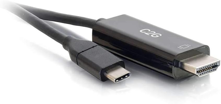 C2G USB C to HDMI, Audio & Video Adapter Cable, USB C Cable, HDMI Cable, 4K 60Hz, 10 Feet (3M), Cables to Go 26896, Black