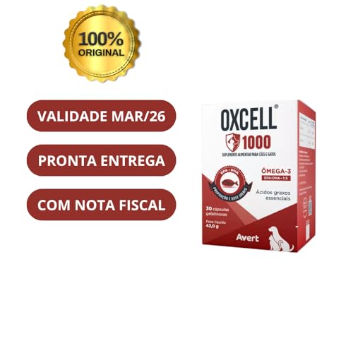 3 Oxcell 1000 Suplemento Alimentar para cachorro Cão Cães kit