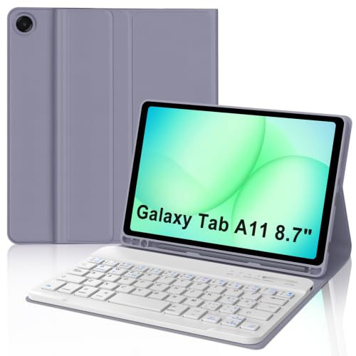 Teclado para Samsung Tab A11 para estudiar y trabajar, funda FOGARI magnética en español