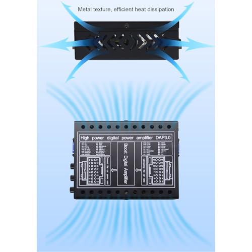 Auto Verstärker, DC 12V 4 Kanal Klasse A/B Auto DSP Verstärkerbox, Auto DSP Verstärker für Auto Audio Stereo Soundsysteme Stabile Klangausgabe