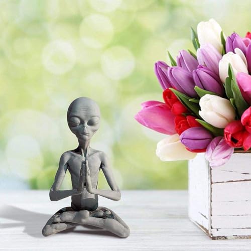 Estatua de Resina Meditando, Retro y Artesanal miniatura 2