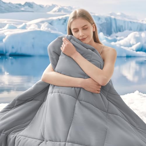 HYLEORY Queen Cooling Comforter 90"x90" Gray