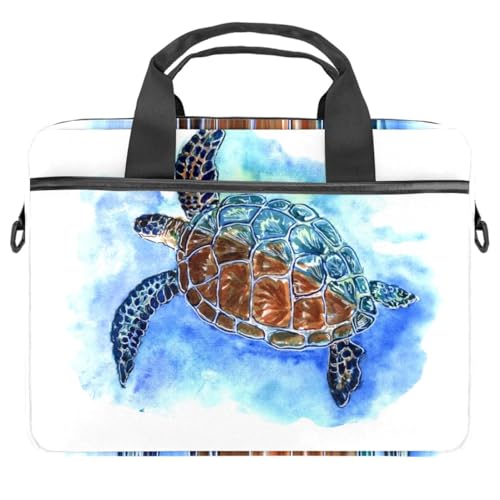 Sac à bandoulière pour ordinateur portable 13 à 14.5 pouces motif tortue