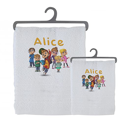 Set 6 Asciugamani Bambini Con Animali Carini - Morbido Pile Con Anello Appeso - Foto 12