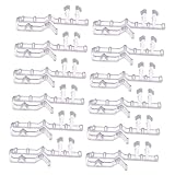FUNOMOCYA 12pièces Clips De Fixation Transparent pour Lambrequins De Stores Accessoires p...