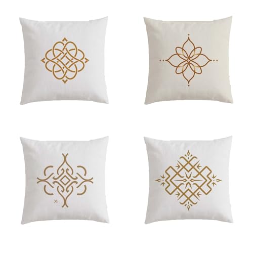 Housse de coussin mandala idée cadeau maison lot de 4 carrés - 2