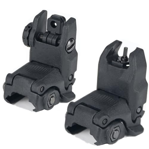 Nylon Sight Front and Rear Flip Sights Can be Installed on Picatinny or Weaver Rail